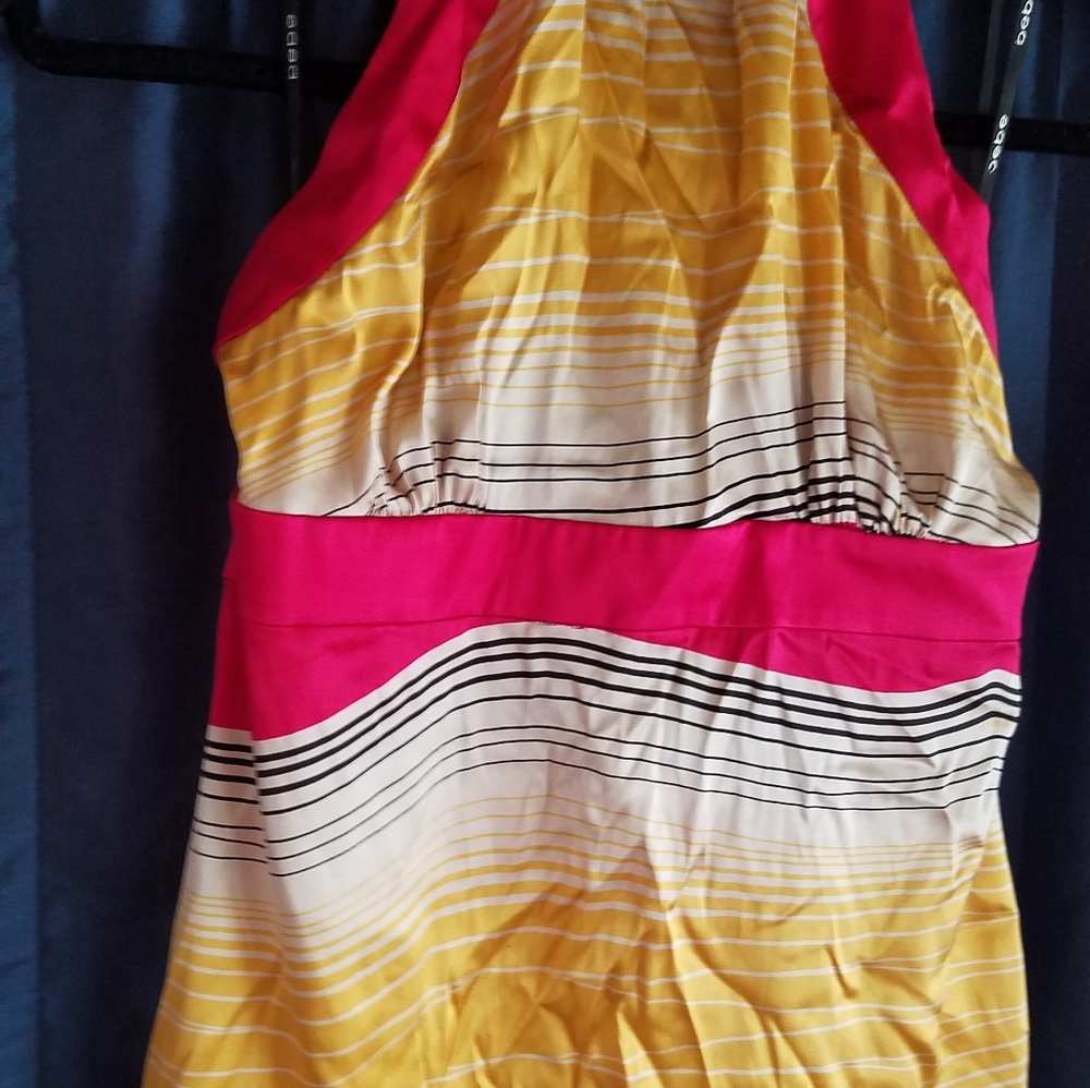 Bebe silky top Tunic MULTI COLOR  M/L